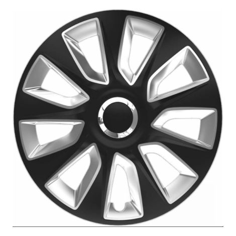 Radkappen Versaco Stratos RC Schwarz / Silber - 15"