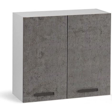Pensile per cucina grigio cemento 2 ante Cm 80x32xH 72