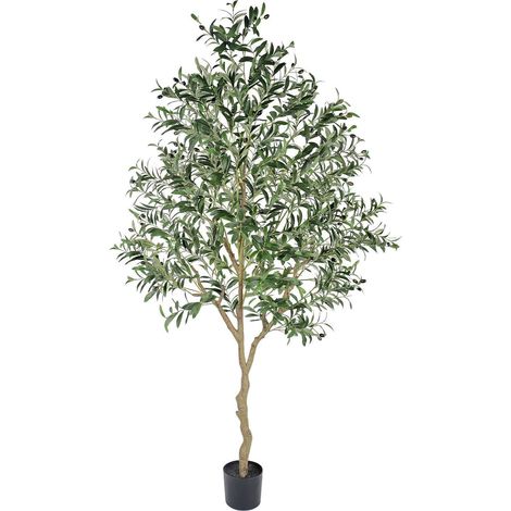 Künstlicher Olivenbaum 210cm Kunstpflanze Wohnzimmer Büro Typ-1 210 cm (1/5)