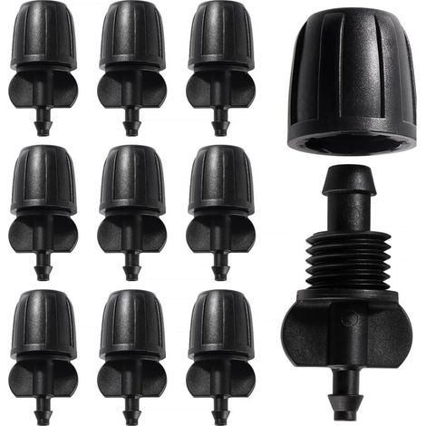 10 raccordi per irrigazione a goccia, connettori a 2 vie per tubi da 8/12 mm a 4/7 mm, connettori per irrigazione a goccia, per giardino e prato