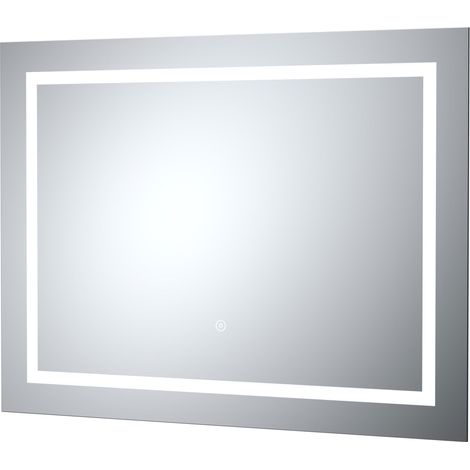 Hudson Reed Enif LED Touch Sensor Rectangular Bathroom Mirror 600mm H x 800mm W