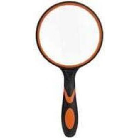 Grande loupe de lecture en verre pour livres scientifiques, journaux, lecture, insectes, passe-temps, observation de qualité supérieure,Noir et orange