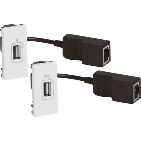 Amplificateur USB Blanc Mosaic LEGRAND 078748