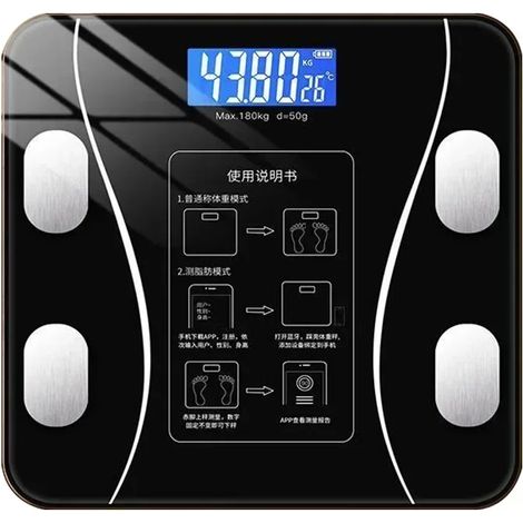 Balance électronique multifonctionnelle professionnelle avec Bluetooth, mesure de la taille et du poids, idéale pour la maison.