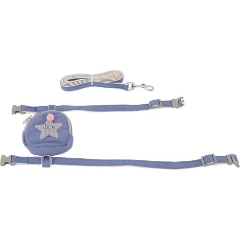 Harnais pour chat avec gilet, motif pentagramme et étoile de mer, réglable et anti-fugue, avec sac de transport pour petits chats, bleu, taille S (convient aux chats de 1,5 à 3,5 kg / 3,3 à 7,7 lb) (1/5)