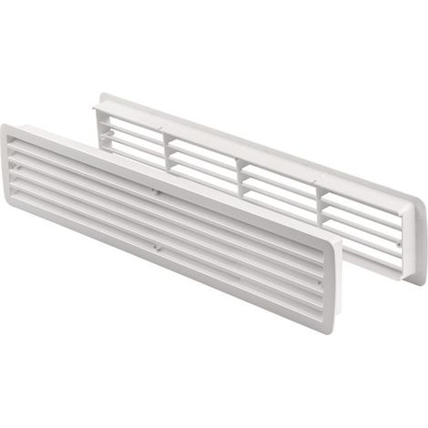 HOJU Badezimmerlüftung 9020 CW Länge 457 mm Breite 92 mmKunststoff creme weiß Ecken abgerundet
