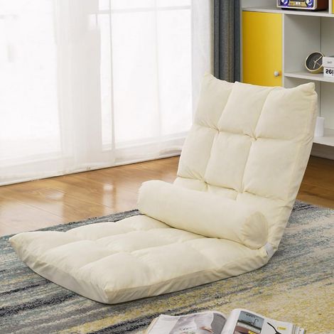 Canapé Tatami, fauteuil pliant, canapé simple, canapé de sol, balcon, petit canapé, coussin blanc (1/5)