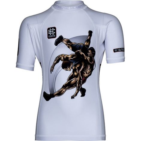 Extreme Hobby Kinder-Rashguard mit kurzen Ärmeln, weiß, Größe 116