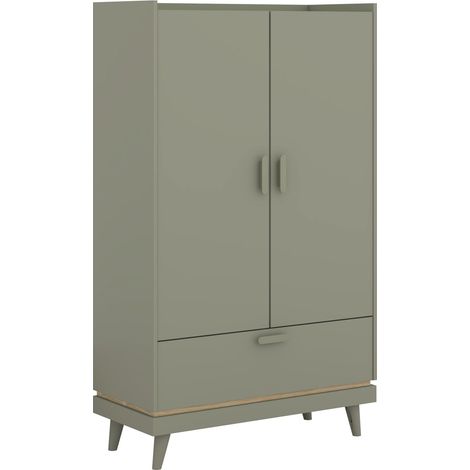 Estantería Fertalu 105, Verde + Roble, Con puertas, Cerrable, Con cajones, Aglomerado laminado, Número de puertas: 0, Número de cajones: 0, 150x90x40cm (1/5)