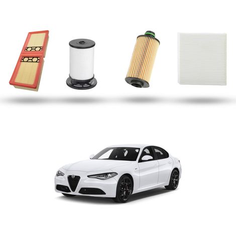 Kit Tagliando 4 filtri compatibile con Alfa Romeo Giulia (952) 2.2 JTDM 16v 100kw dal 2016 (1/5)