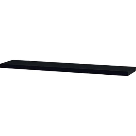 Étagère murale 120 cm, MDF, finition noir brillant, emballée sous film protecteur - p -002 BC (1/5)