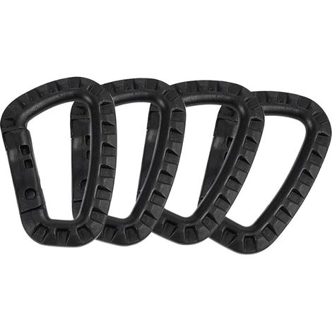 Mousqueton Tactique en Plastique D-ring Robuste Durable Fermeture à Ressort pour Camping Randonnée Pêche Sac à Dos 4pcs (4 pcs) (1/5)