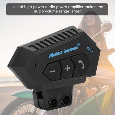 Casque Bluetooth sans fil BT12 pour moto, compatible avec les casques audio, Bluetooth 4.1+EDR (CSR8635) pour une connexion à deux appareils (1/5)