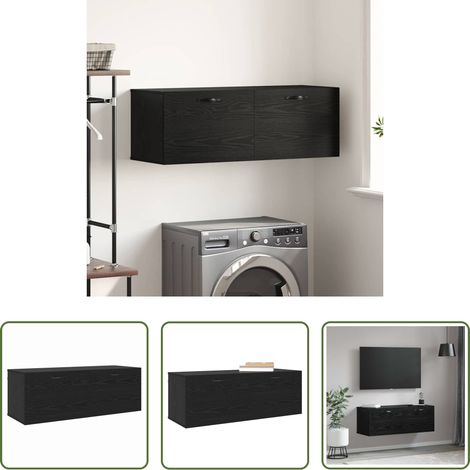 vidaXL Bois d'ingénierie - Armoire Murale Chêne noir 100 x 36,5 x 35 cm Bois d'ingénierie (1/5)