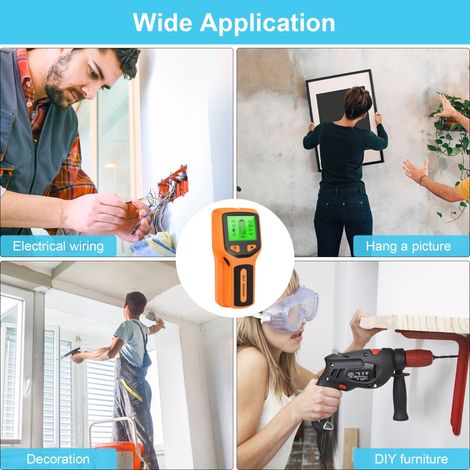 5-in-1-Balkensucher mit hochauflösendem LCD-Bildschirm und akustischem Alarm, Wandscanner zur Erkennung von Holz, Stromkabeln und Metall (1/5)