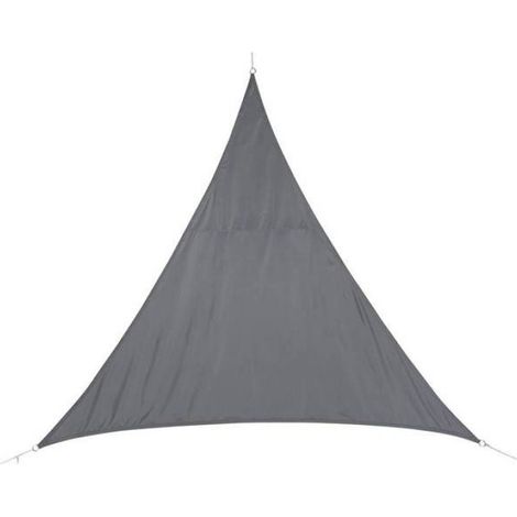 Voile d'ombrage triangulaire "Curacao" ardoise 2x2x2m en polyester - Hespéride (1/5)
