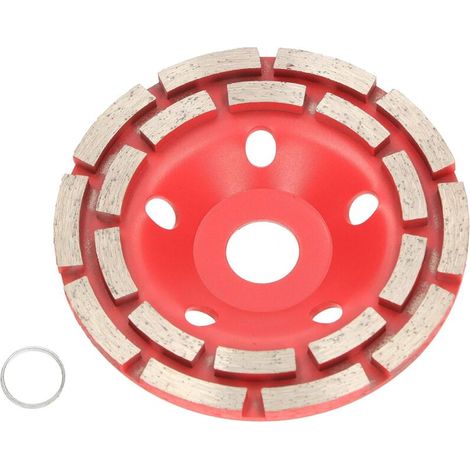 Meule diamantée 125 mm x 22,2 mm double rangée, pour meuleuse d'angle, disque de coupe universel pour travaux de carrelage, béton et pierre (1/5)