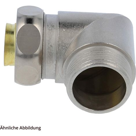 USW-P Metallverschraubung 90 Grad Winkel Gewinde PG13,5x1,41 für Schlauch-Außendurchmesser 19,0mm für Schlauch-Innendurchmesser 15,0mm - 1 Stück (1/2)