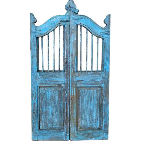 Puerta de madera acabado artesanal 80x3x103h cm