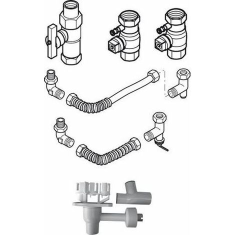 Buderus AS8-AP Anschluss-Set 8, Aufputz GA-BS,Siphon,HA,N-Flex,Speicher seitlich - 7736613436 von Buderus