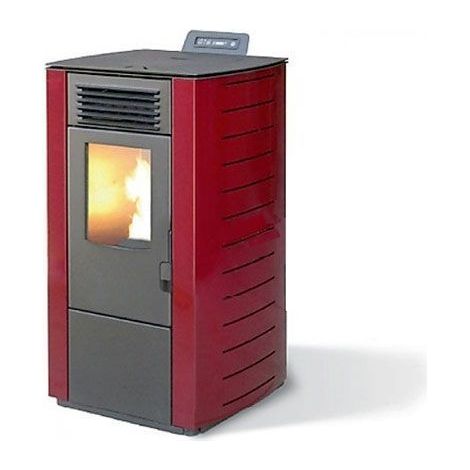 Stufa a Pellet Ventilata King 118 8,7kW 200m3 Bordeaux - 9807