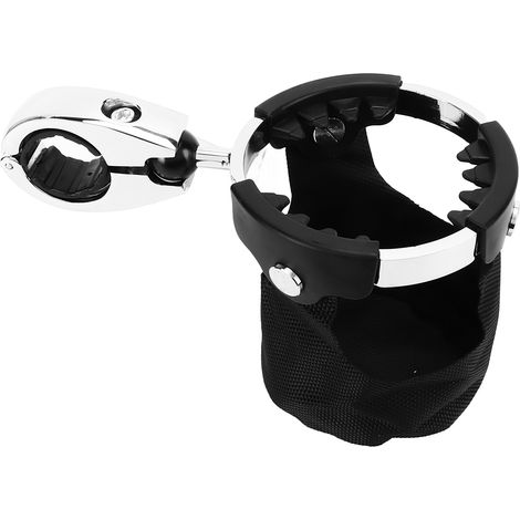 Support Gobelet Moto 360° Rotatif Support Ballon Fixation Guidon 2.24-3.18cm Porte Boisson Bidon Panier (1/5)