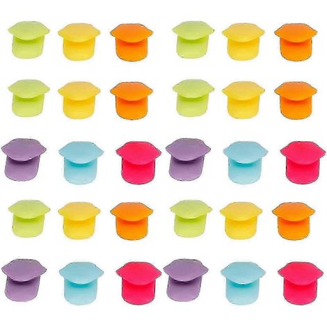 Lot de 5 marqueurs de verres en silicone en forme de langue - Étiquettes amusantes pour verres à vin, idéales pour les fêtes et les bars - Étiquettes d'identification colorées (1/5)