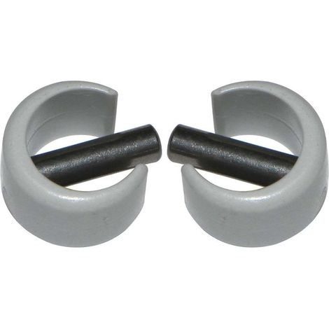 2x Clip de fixation avec goupille Ø 4mm pour manivelle volet roulant Ø 15mm extérieur couleur gris Fenêtre Store Ouverture Fermeture Clipsage