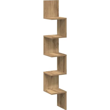 Maison Exclusive - Wand-Eckregal Artisan-Eiche 20x20x127,5 cm Hol
