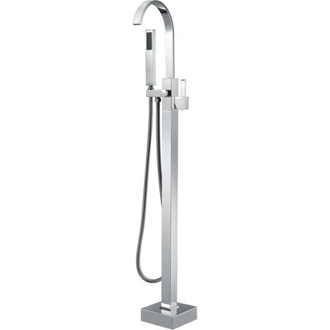 Freistehende Badewannenarmatur, Standdusche, freistehende Badewannenarmatur mit Handbrause