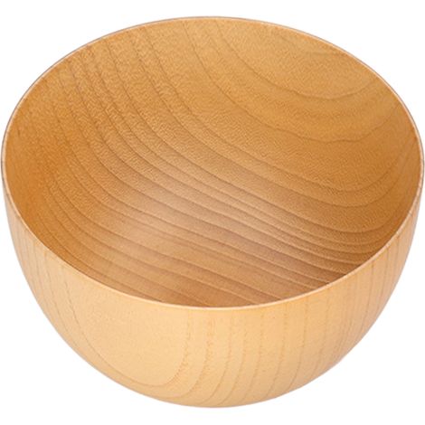 Bol rond en bois, ustensile de cuisine, récipient alimentaire, couleur claire, simple, pour noix, amuse-gueules, fruits, en-cas, taille moyenne (1/5)