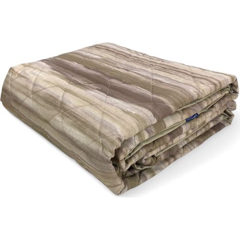 Kot Beige brossé Light Quilt - Printemps Été Couette - 100 % Coton - Hypoallergénique - Fabriqué en Italie cm. 220x270