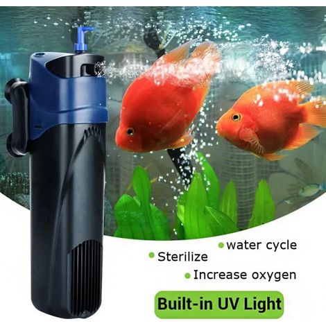 5W UV Pompe à Air d'Aquarium Stérilisateur Filtrant Submersible Oxygène
