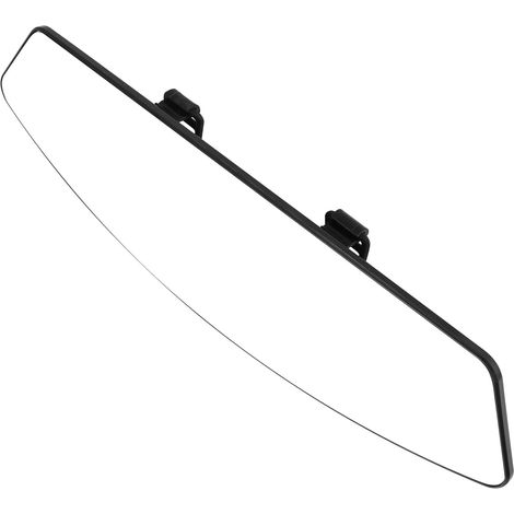 Rétroviseur Intérieur avec Boucle, Rétroviseur Panoramique Grand Angle pour Voiture, SUV, Monospace Camionnette (Secteur Blanc, 32  9cm)