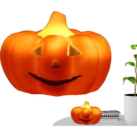 Weiche, kürbisförmige Lampe für Halloween-Dekoration Tragbares Kürbis-Nachtlicht für Halloween zu Hause (1/5)