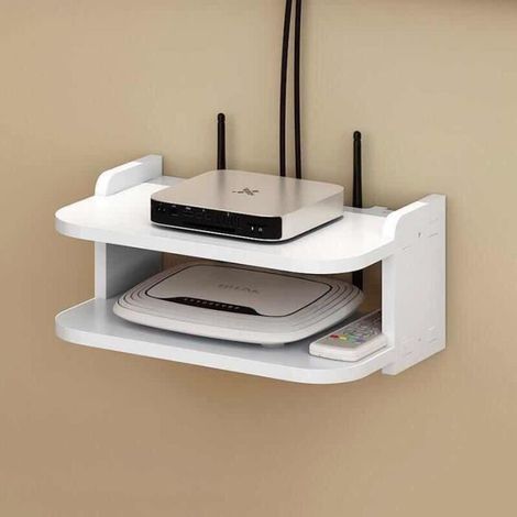 Organisateur de Montage Flottante étagère Mural pour TV Box Décodeur de Routeur WiFi Support - 30 cm (1/4)