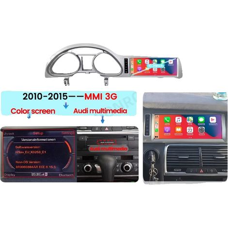 Lecteur multimédia de voiture, écran tactile, intégration smartphone, compatible avec Audi Q7 2005-2015, 10-15 ans Linux (1/2)