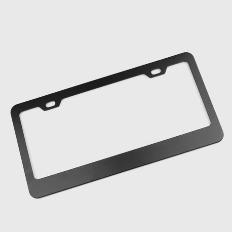 Cadre de plaque d'immatriculation en acier inoxydable, cadre de plaque d'immatriculation de style américain (pas d'échantillon disponible, en cours de développement), noir. (1/5)