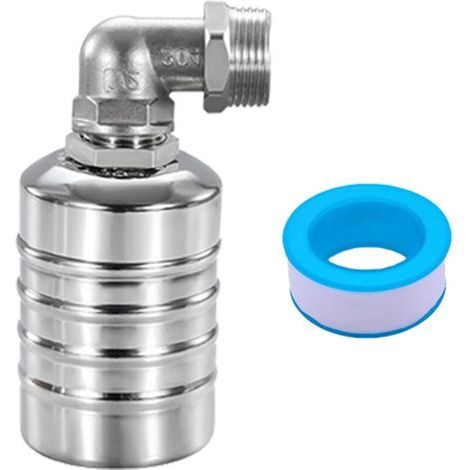 3/4" Vanne à Flotteur Entièrement Automatique, Valve De Contrôle Du Niveau D'Eau en Acier Inoxydable 304, Régulateur de Niveau d'eau Automatique Pour Réservoirs D'Eau, Piscines, Tours D'Eau (1/4)