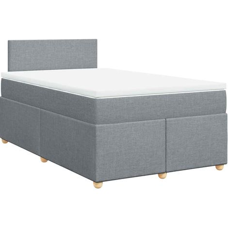 Maison Exclusive - Giroletto a Molle con Materasso Grigio Chiaro 120x190cm Tessuto (1/5)