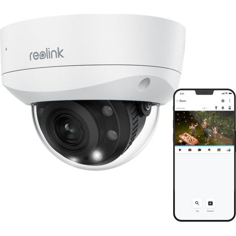 Reolink 4K 8MP PoE Überwachungskamera Outdoor mit 5X optischem Zoom, IK10 Vandal, Farb-Nachtsicht, Intelligente Erkennung, Zwei-Wege-Audio, IP67