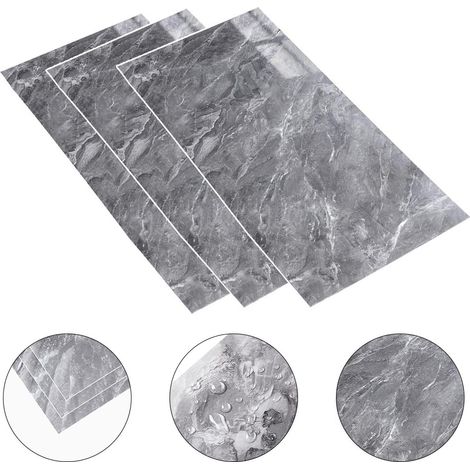 10 Pcs Waterproof Marble Wall Tile Stickers (1/5)