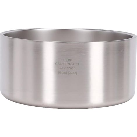 Futternäpfe aus Edelstahl für Haustiere, tiefes Inneres, weit geöffnetes, bogenförmiges Innendesign, rutschfester Silikonboden für Hunde und (1/5)