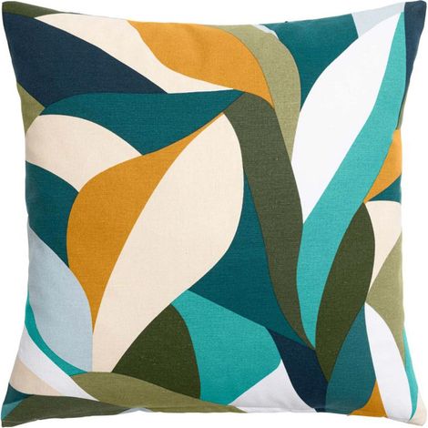 Coussin Déco Imprimé "Swan" 50x50cm Multicolore (1/5)