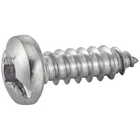 500 Vis à Tôle Tête Cylindrique Empreinte Carrée Fendue 4.2 x 13 mm - DIN 7981 - Inox A2 - D-Work