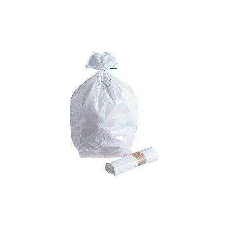 Sac poubelle 50l blanc - 14 microns - carton de 500 - PROMOSAC - Sac poubelle de 5 à 50 litres