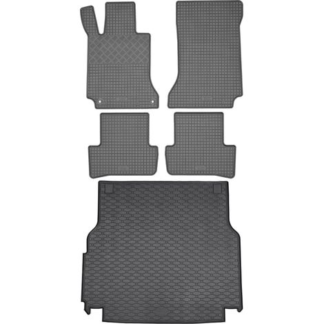 Juego de alfombrillas de goma para coche y alfombrilla para maletero para Mercedes Clase C W204 familiar (diciembre de 2007 a septiembre de 2014).