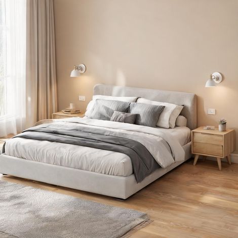 Matelas pliable blanc 190 x 140 x 15 cm (1/5)