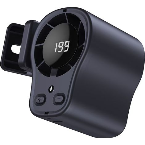 Ventilador con clip para cinturón, 199 velocidades, USB-C, potente motor de 13000 RPM, inalámbrico, batería con autonomía de 65 minutos y pantalla LED. (1/5)