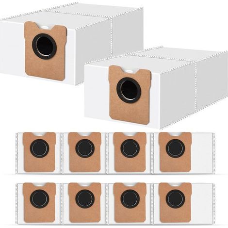 Lot de 10 sacs à poussière – Compatibles avec certains robots – Grande capacité – Jetables (1/5)